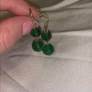 Green earrings
